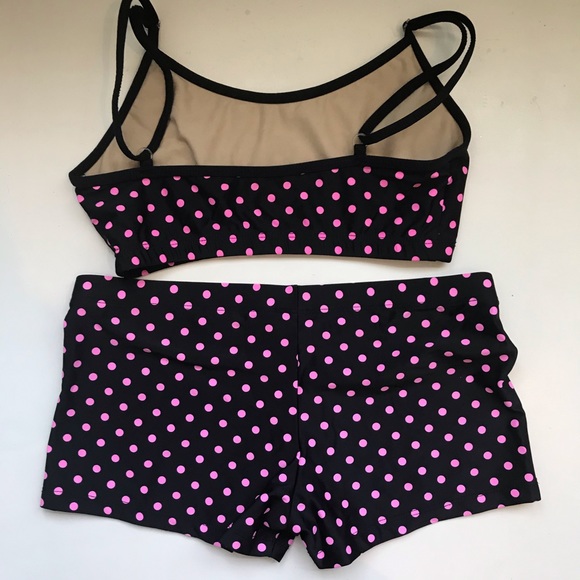 Polka-dot Dance Wear Set - Picture 2 of 2